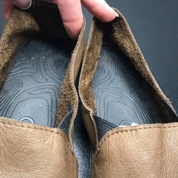 Unshoes Vida Soft Leather Brown Barefoot Style Slip On Shoes M 10 W 11 Unisex - Picture 14 of 16